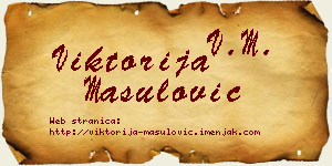 Viktorija Mašulović vizit kartica